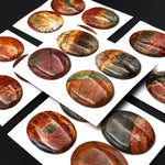 Undrilled Natural Red Creek Jasper Dagger Pendant Cabochon Oval Shape 30x38mm Aka Multicolor Picasso Picture Jasper