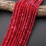 Red Jade Rondelle 6mm Beads 15.5" Strand