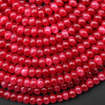 Red Jade Rondelle 6mm Beads 15.5" Strand