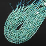 AAA Faceted Natural Peruvian Amazonite 6x8mm Oval Beads Gemstone 15.5" Strand