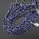 AAA Faceted Natural Blue Sodalite Double Terminated Points 6x10mm Beads Center Drilled Gemstone 15.5" Strand