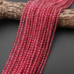 AAA Translucent Natural Red Strawberry Quartz 4mm Smooth Round Beads From South Africa 15.5" Strand