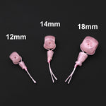 Natural Pink Rose Quartz Guru Beads 3 Holes T-Beads Set For Mala Making 12mm 14mm 18mm