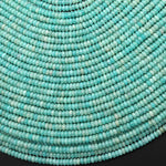 Natural Peruvian Amazonite Beads Smooth Polished Rondelle 3mm 15.5" Strand