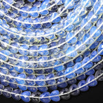 Faceted Opalite Heart Beads 8mm 15.5" Strand