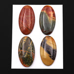 Undrilled Natural Red Creek Jasper Dagger Pendant Cabochon Oval Shape 24x44mm Aka Multicolor Picasso Picture Jasper
