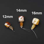 Natural Carnelian Agate Guru Beads 3 Holes T-Beads Set For Mala Making 12mm 14mm 16mm
