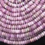 AAA Faceted Natural Kunzite 8mm Thin Rondelle Beads 15" Strand