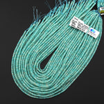 Natural Peruvian Amazonite Beads Smooth Polished Rondelle 3mm 15.5" Strand