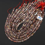 AAA Faceted Natural Leopard Skin Jasper 8mm Heart Beads Gemstone 15.5" Strand