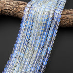 Faceted Opalite Heart Beads 8mm 15.5" Strand