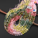 Natural Multicolor Gemstone Heart 8mm Beads Rose Quartz Unakite Green Chalcedony Lemon Jade Cherry Quartz 15.5" Strand