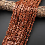 AAA Sparkling Gold Sandstone Aka Goldstone 8mm Smooth Round Beads 14.5" Strand
