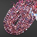 Natural Pink Tourmaline Freeform Pebble Nugget Beads Gemstone 15.5" Strand B5134