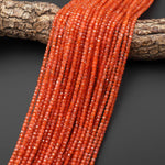 AAA Gemmy Translucent Faceted Natural Fiery Orange Moroccan Orange Red Agate 3mm Cube Beads Gemstone 15.5" Strand
