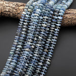 Natural Bicolor Blue Green Kyanite Heishi Rondelle Bead 10mm 15.5" Strand