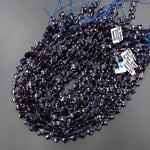 Four 4 Leaf Clover 10mm Beads Faceted Blue Goldstone Carved Flower Gemstone 15.5" Strand