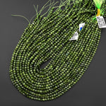 AAA Faceted Natural Serpentine Jade 4mm Cube Beads Gemstone 15.5" Strand