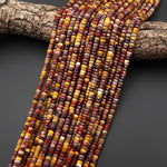 AAA Faceted Natural Australian Mookaite Heishi Rondelle Beads 5mm 15" Strand