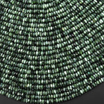 AAA Genuine Natural Russian Seraphinite Faceted 4mm Thin Rondelle Gemstone Beads 15.5" Strand