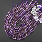 Rare Natural Smoky Amethyst Quartz 6mm 8mm 10mm 12mm 14mm 16mm Round Beads 15.5" Strand