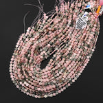 Natural Pink Nevada Lapis Cherry Blossom Flower Beads 6mm Carved Gemstone 15.5" Strand