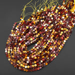 Natural Australia Mookaite Jasper Cherry Blossom Flower Beads 6mm Carved Gemstone 15.5" Strand