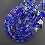 Natural Lapis 8x16mm Rectangle Tube Beads Gemstone 15.5" Strand