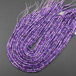 AAA Natural Purple Lepidolite Faceted 4mm Cube Square Beads 15.5" Strand