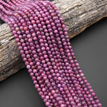 Genuine Natural Burma Pink Ruby Gemstone 6mm Smooth Round Beads 15.5" Strand