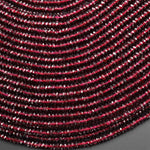 AAA Natural Red Garnet Faceted 4mm Thin Rondelle Beads Gemstone 15.5" Strand