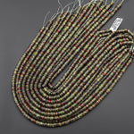 Natural Dragon Blood Jasper 6mm Thin Heishi Rondelle Beads 15.5" Strand