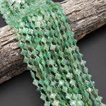 Four Leaf Clover 10mm Beads Natural African Green Chalcedony Carved Faceted Flower Gemstone 15.5" Strand