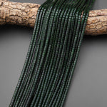 Green Goldstone Sandstone Smooth Tube Beads 4x3mm 14.5" Strand