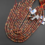 AAA Natural Red Creek Jasper Beads 6mm Smooth Heishi 15.5" Strand