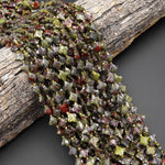 Four Leaf Clover 10mm Beads Natural Dragon Blood Jasper Carved Faceted Flower Gemstone 15.5" Strand