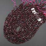 AAA Natural Red Garnet Freeform Pebble Nugget Beads 15.5" Strand