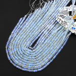Faceted Opalite Heishi Rondelle Beads 6mm 15" Strand