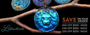 Hand Carved Natural Blue Golden Labradorite Lion Face Head Medallion Amulet Pendant Drilled Gemstone Focal Bead;  SAVE ON YOUR ORDER: 20% OFF $500: WS20; 15% OFF $200: WS15; 10% OFF $100: WS10