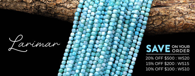 AAA Genuine Natural Blue Larimar Beads Faceted 4mm Cube Gemstone Beads 15.5