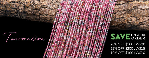 AAA Faceted Natural Pastel Pink Green Tourmaline 2mm Round Beads Micro Diamond Cut Gemstone 15.5