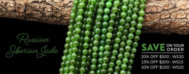 AAA Real Genuine Natural Green Russian Siberian Jade Smooth 6mm Round Beads 15.5