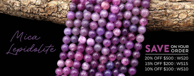 AAA Natural Lilac Mica Lepidolite 6mm 8mm 10mm Smooth Round Beads 15.5