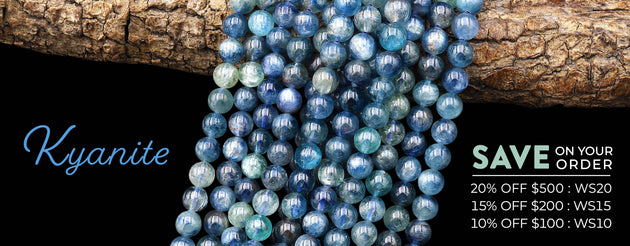 AAA Genuine Natural Silvery Blue Kyanite;  SAVE ON YOUR ORDER: 20% OFF $500: WS20; 15% OFF $200: WS15; 10% OFF $100: WS10