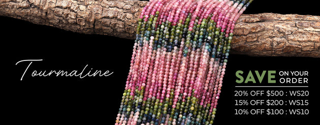 Natural Pink Green Blue Tourmaline Micro Faceted 3mm Round Ombre Gemstone Beads 15.5