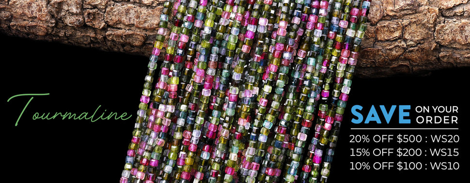 AAA Translucent Natural Tourmaline Faceted 2mm Fuchsia Pink Green Cube Beads Gemstone 15.5