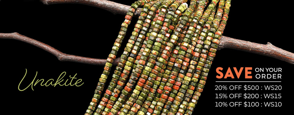 AAA Faceted Natural Unakite Beads 6mm hexagon Heishi Rondelle 15.5