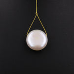 AAA Large Coin Pearl Pendant Genuine 100% Natural Freshwater Pearl Top Side Drilled Focal Bead Large Thick Coin Pearl Super Iridescent