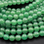 Natural Green Aventurine 4mm 6mm 8mm 10mm 12mm Round Beads 15.5" Strand