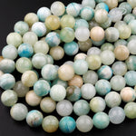 Natural Hemimorphite Round Beads Large 14mm 16mm 18mm15.5" Strand